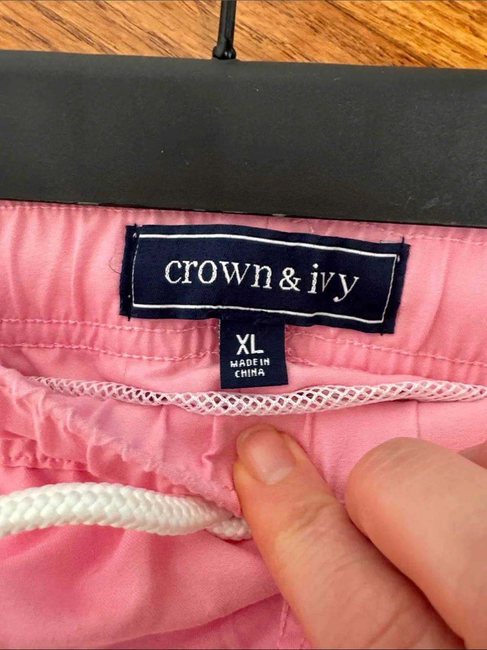 crown & ivy Pink Men’s Swim Trunks size XL with blue accents